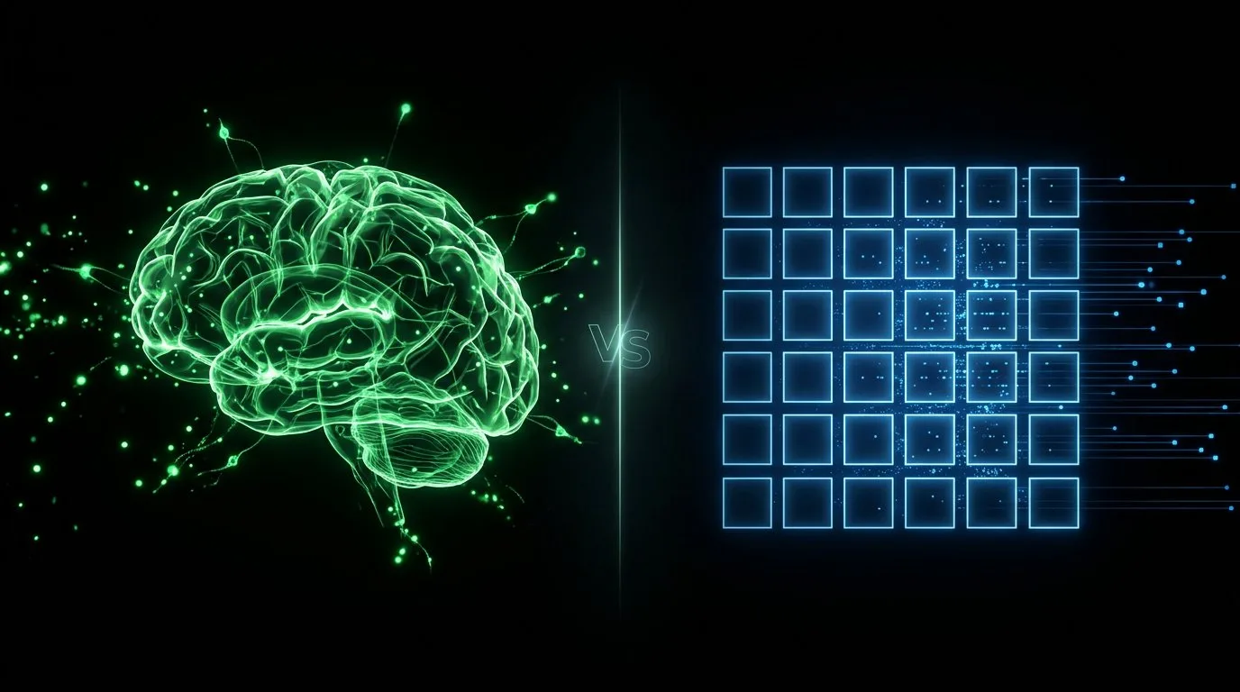 SpendTrak vs YNAB — green neural brain versus blue budget grid